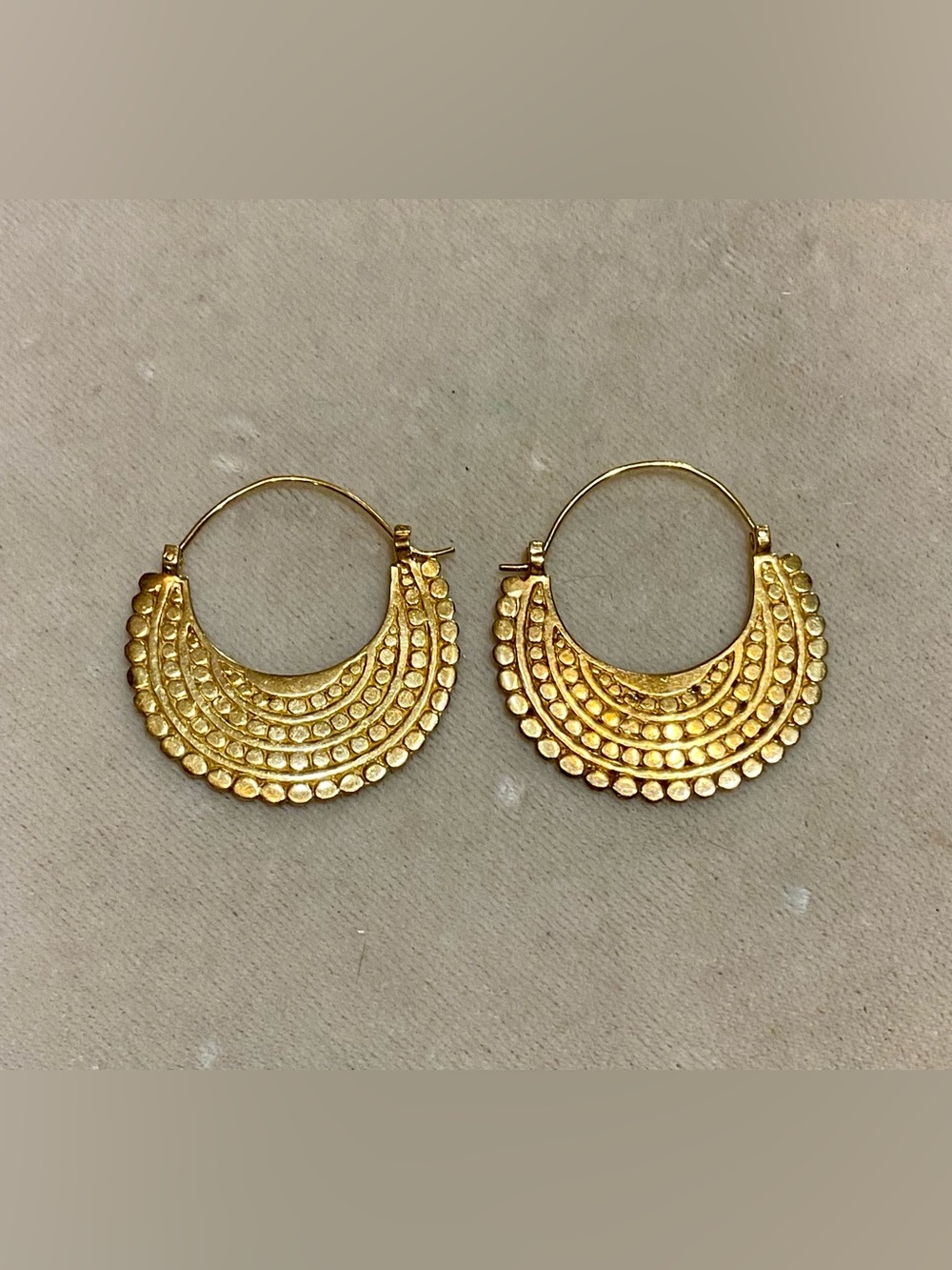 Sterling Silver Gold Wash Bali Style Earrings 925